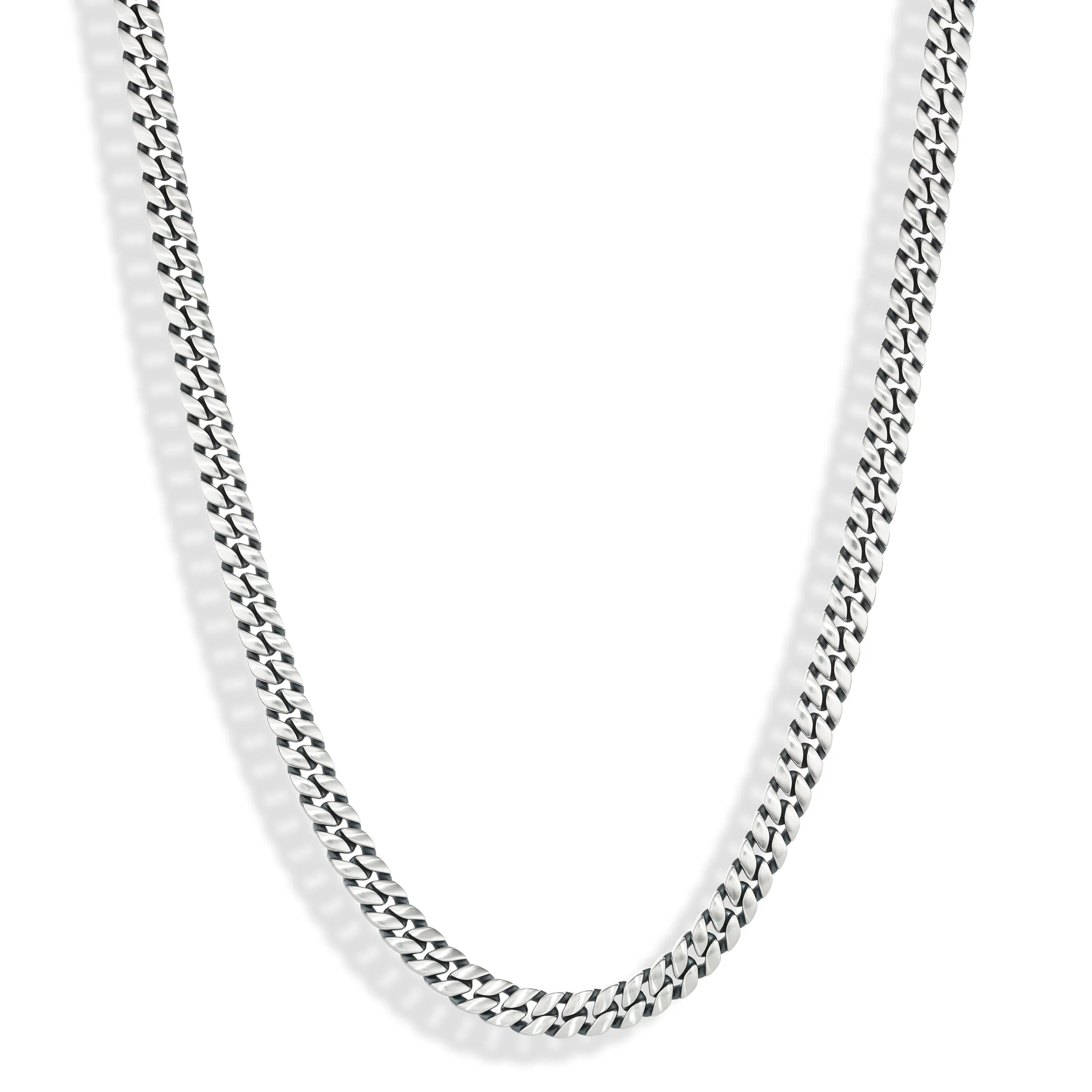 Curb Chain Necklace in Sterling Silver, 26"