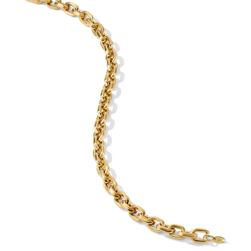 Deco Chain Link Bracelet in 18K Yellow Gold, Size Medium - Image 3