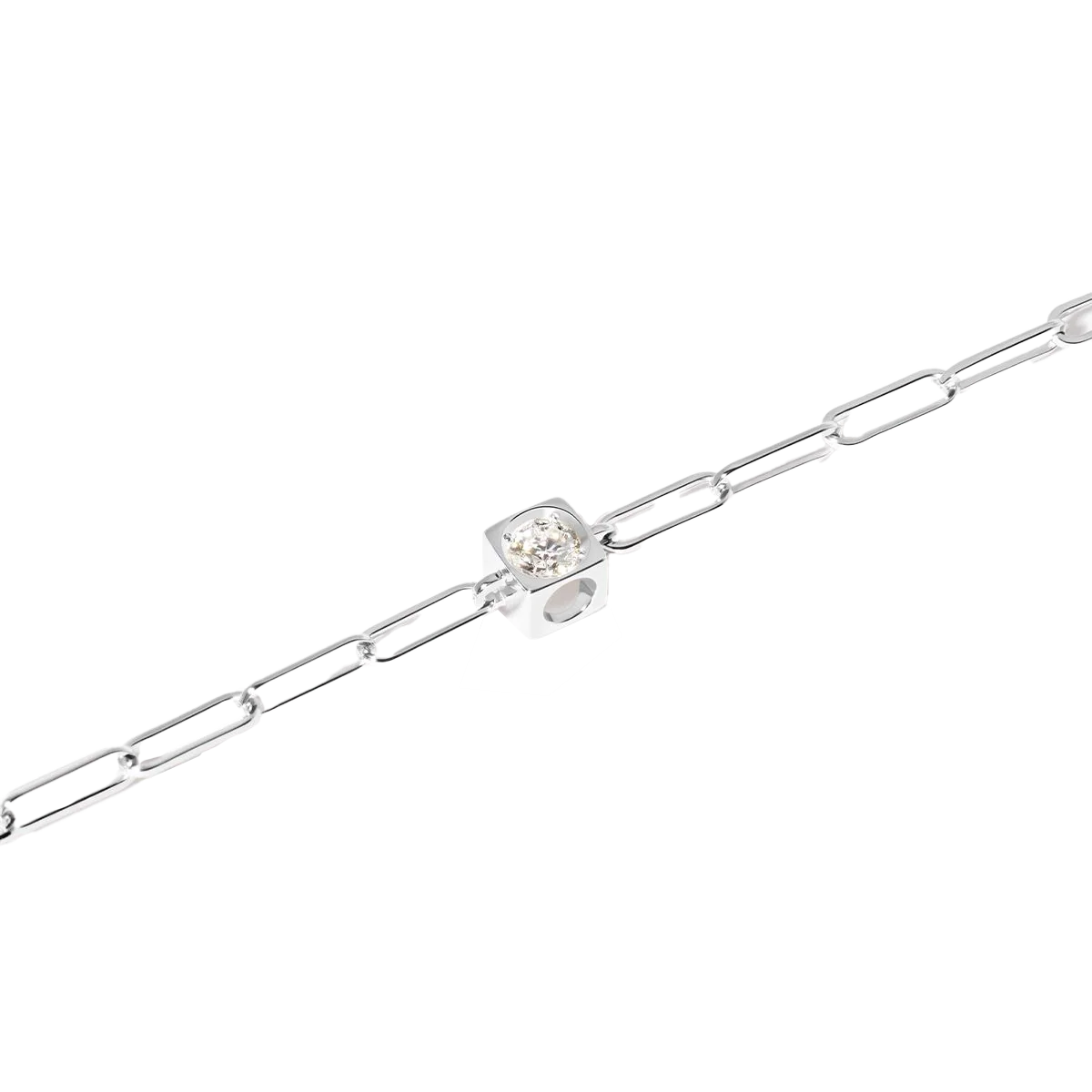 Dinh Van Le Cube White Gold Diamant Chain Bracelet - Image 2