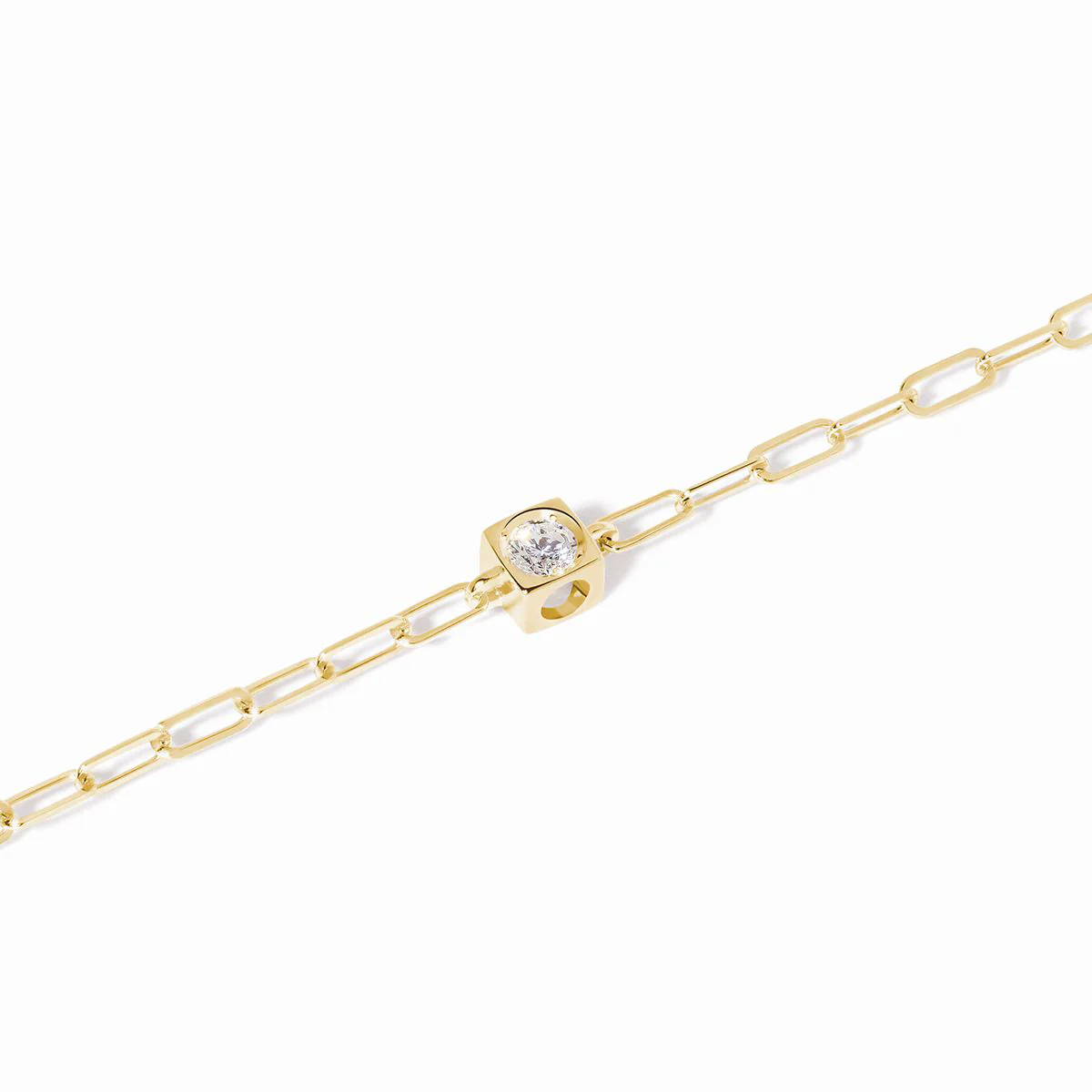 Dinh Van Le Cube Yellow Gold Diamant Chain Bracelet - Image 2