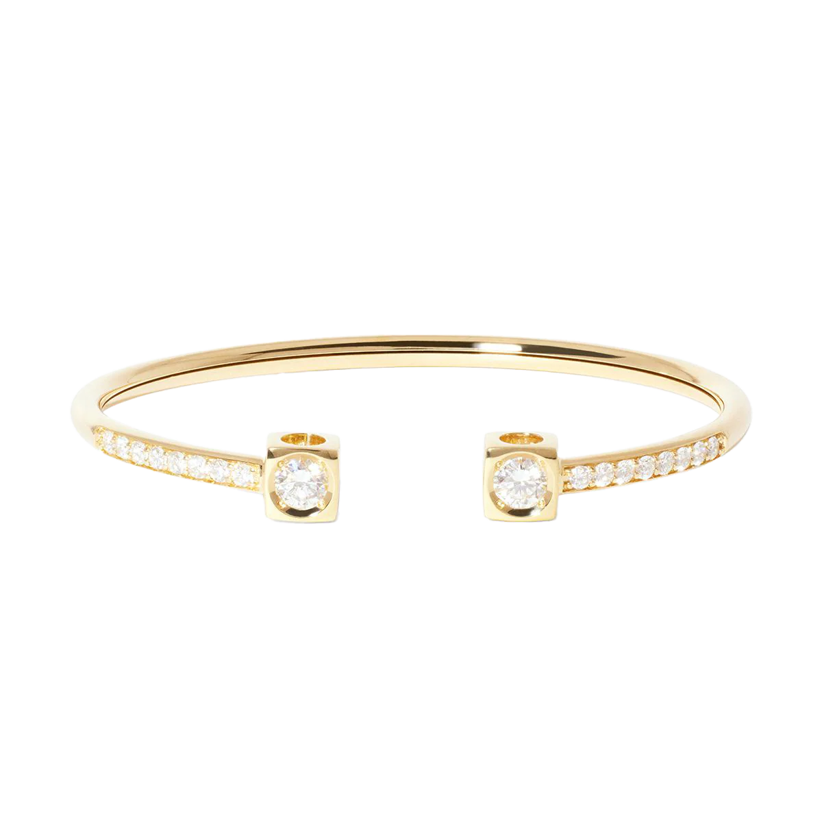Dinh Van Le Cube Yellow Gold Diamant Large Cuff