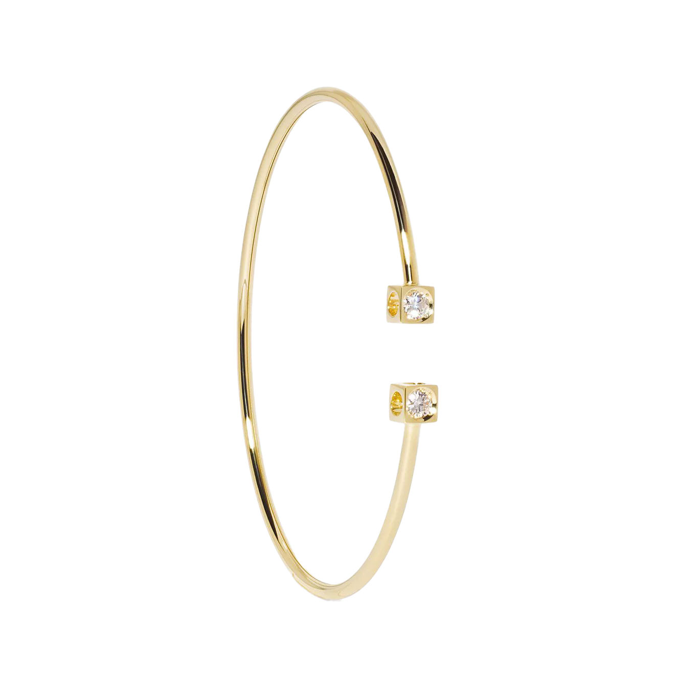 Dinh Van Le Cube Yellow Gold Diamant Medium Cuff - Image 2