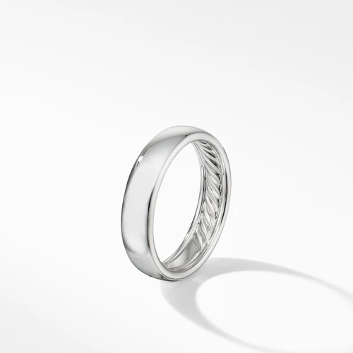 DY Classic Band Ring in 18K White Gold, Size 9 - Image 3
