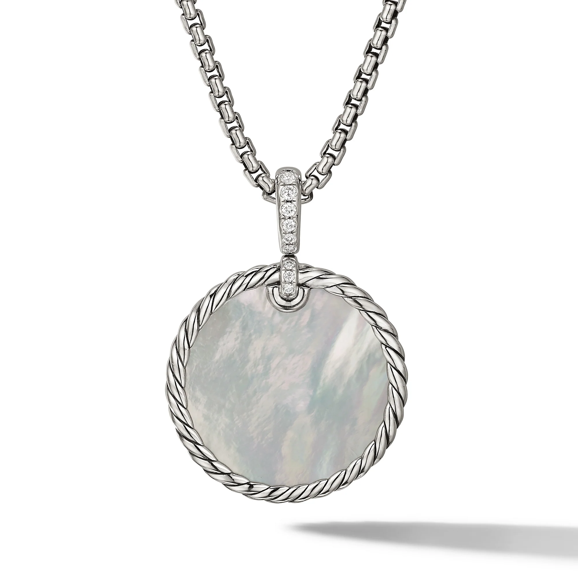 DY Elements® Disc Pendant with Pavé Diamonds - Image 2
