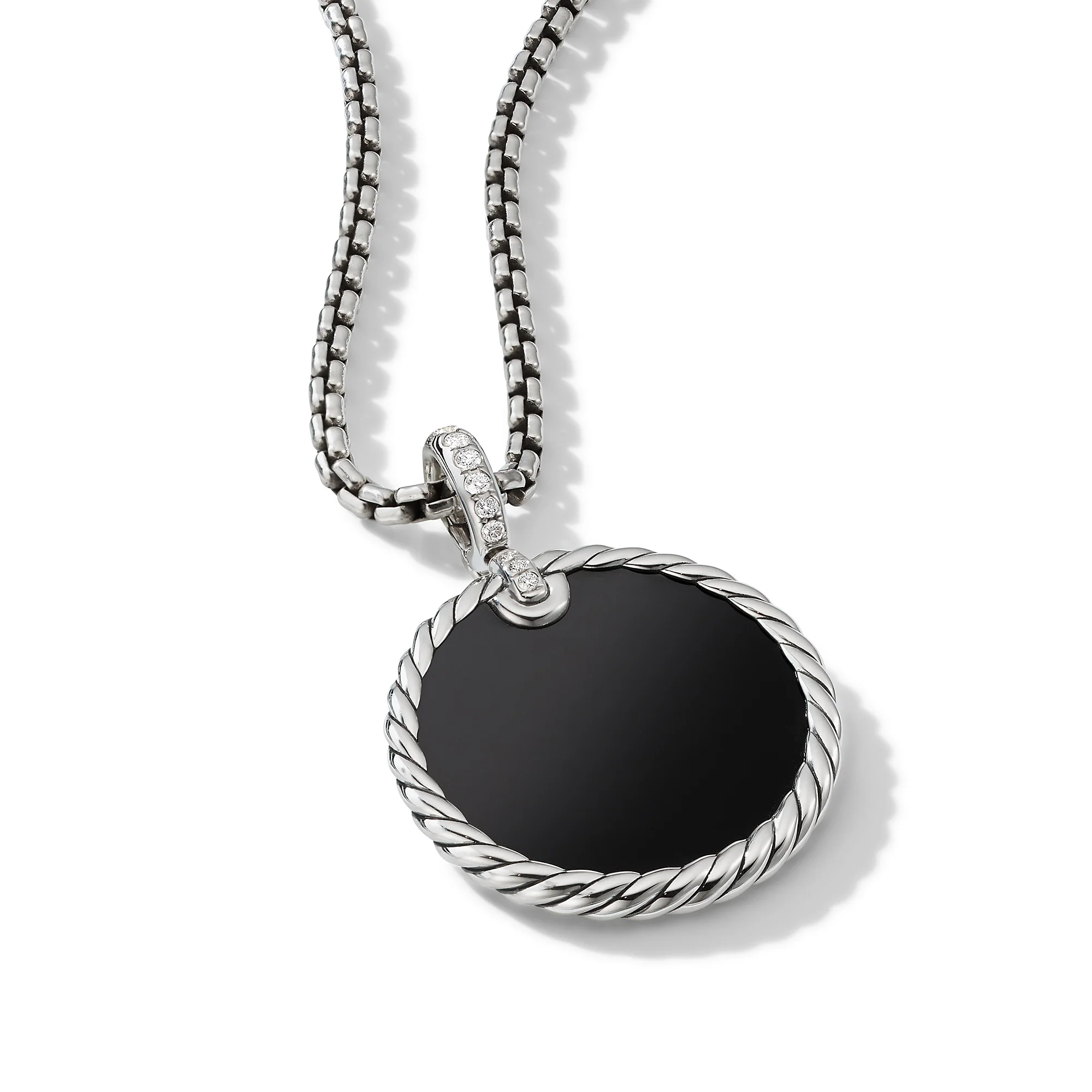 DY Elements® Disc Pendant with Pavé Diamonds - Image 3