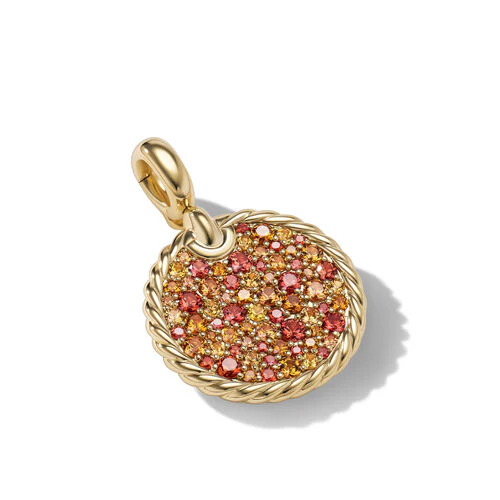 DY Elements Fire Pendant in 18K Yellow Gold with Pavé Orange Sapphires, Spessartite Garnet and Yellow Sapphires - Image 2