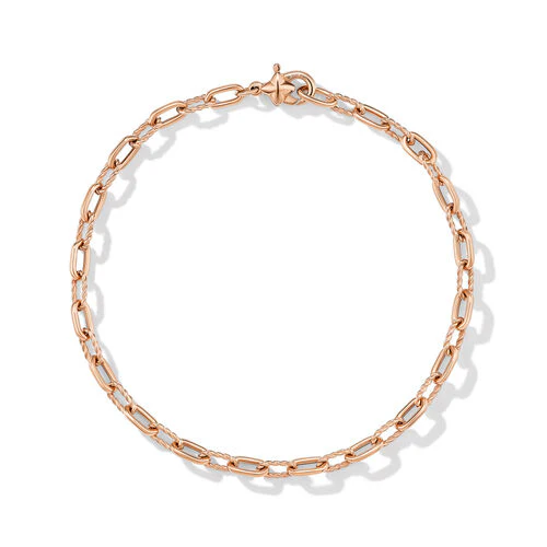 DY Madison Chain Bracelet in 18K Rose Gold, Size Small - Image 2