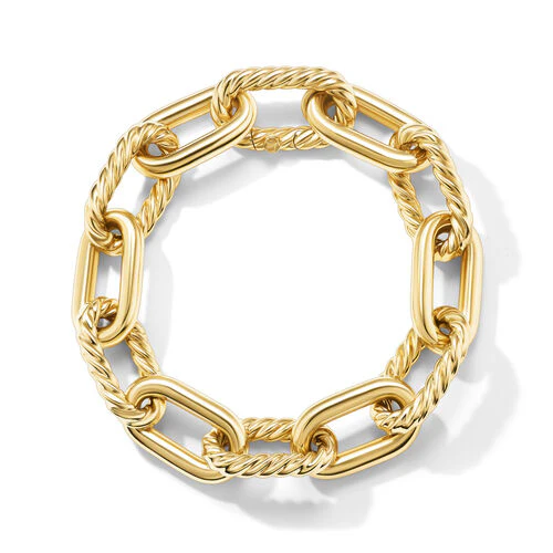 DY Madison Chain Bracelet in 18K Yellow Gold, 13.5mm - Image 2