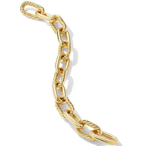 DY Madison Chain Bracelet in 18K Yellow Gold, 13.5mm - Image 3