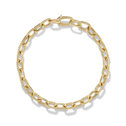 DY Madison Chain Bracelet in 18K Yellow Gold, Size Large - Image 2