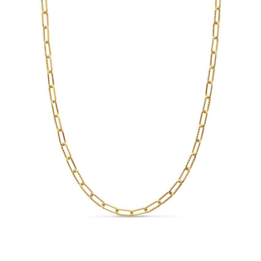 DY Madison Chain Necklace in 18K Yellow Gold, 4mm, 18"