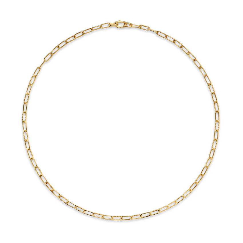 DY Madison Chain Necklace in 18K Yellow Gold, 4mm, 18" - Image 2