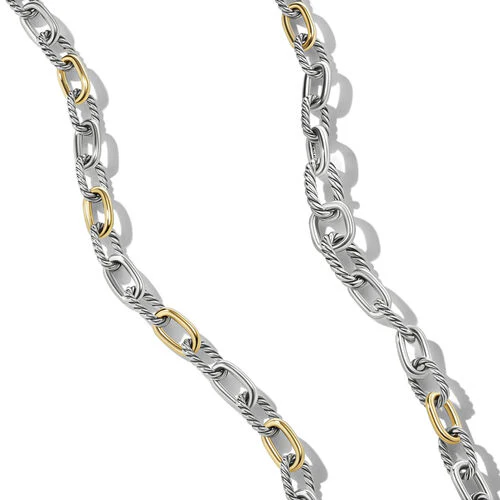 DY Madison Chain Necklace in Sterling Silver with 18K Yellow Gold - Image 3