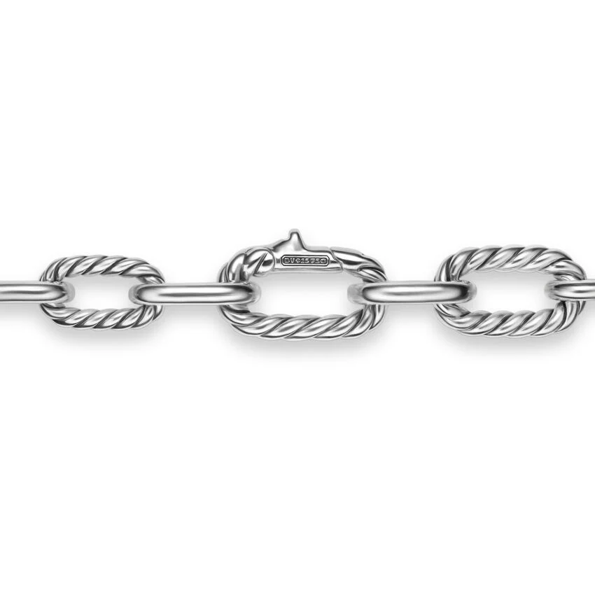 DY Madison Chain Necklace in Sterling Silver with 18K Yellow Gold, 8.5mm, 22" - Image 4