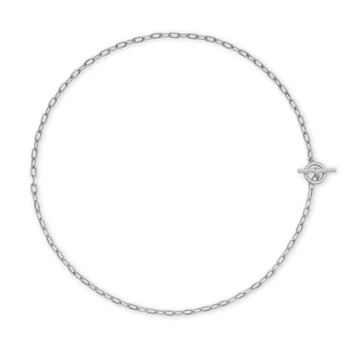 DY Madison Pavé Diamond Toggle Chain Necklace in Sterling Silver, 17"
