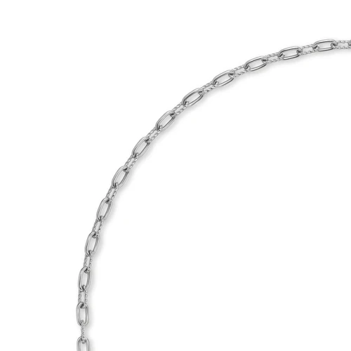 DY Madison Pavé Diamond Toggle Chain Necklace in Sterling Silver, 19" - Image 3