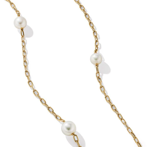 DY Madison Pearl Necklace in 18K Yellow Gold - Image 3