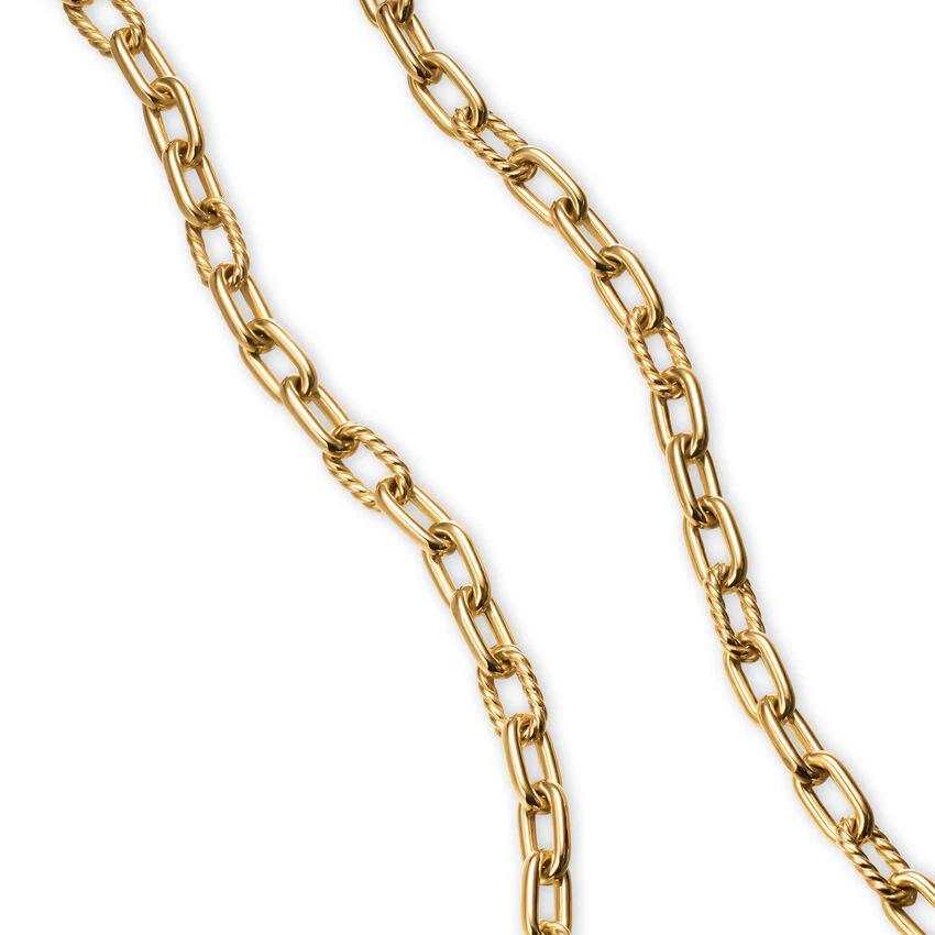 DY Madison Smooth Chain Necklace in 18K Yellow Gold, 6mm, 18" - Image 2