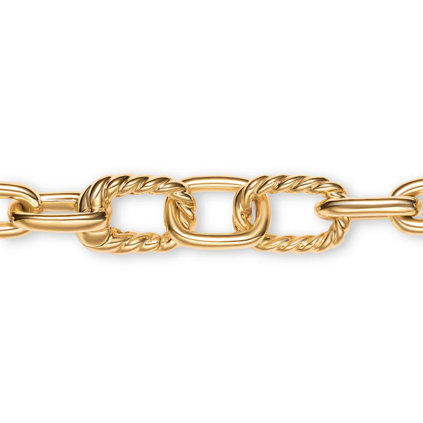 DY Madison Smooth Chain Necklace in 18K Yellow Gold, 6mm, 18" - Image 4