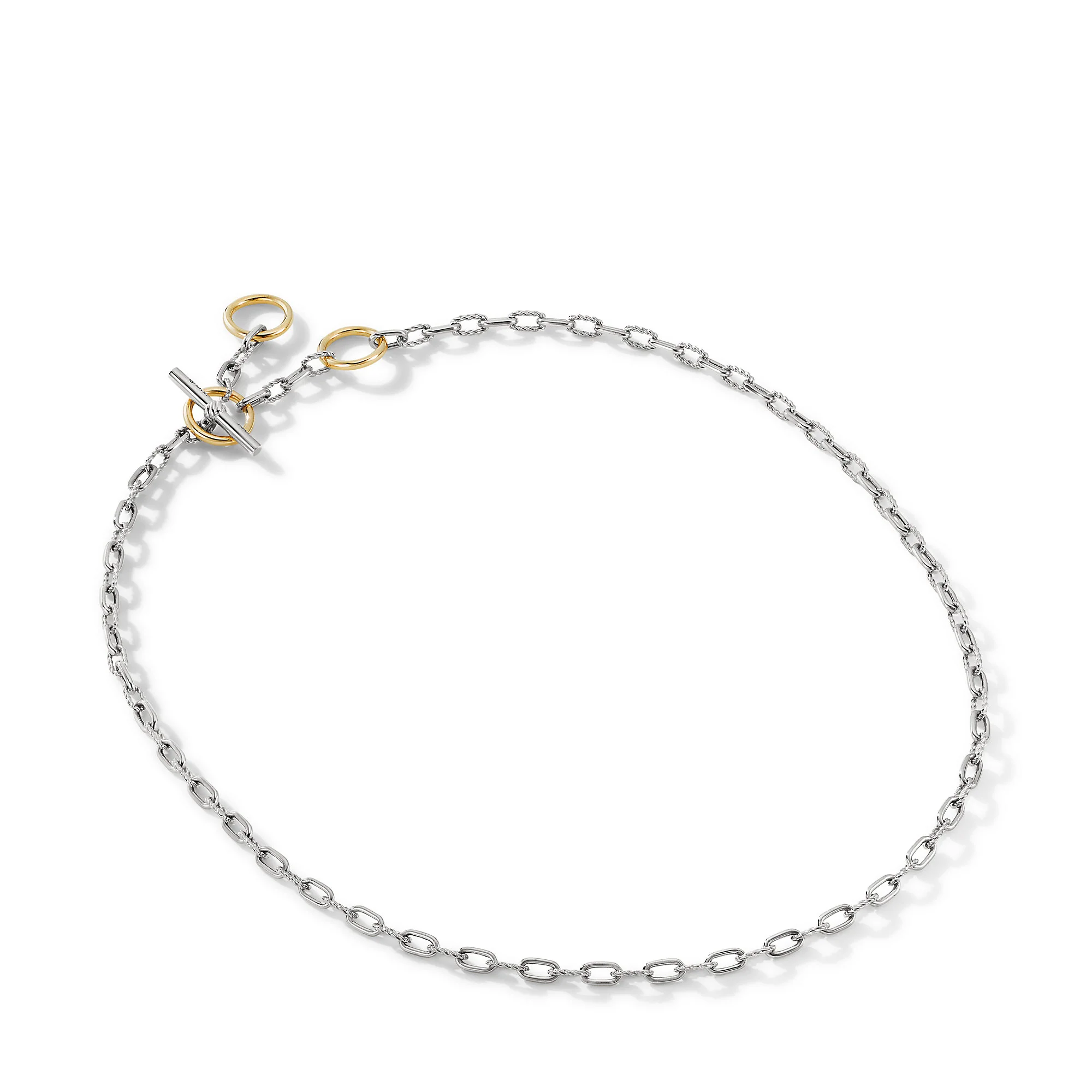 DY Madison® Three Ring Chain Necklace with 18K Yellow Gold - Image 3