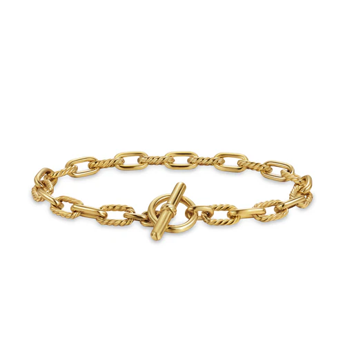 DY Madison Toggle Chain Bracelet in 18K Yellow Gold, Size Large