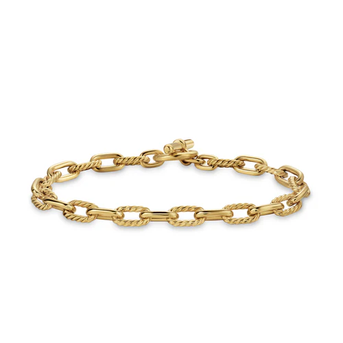 DY Madison Toggle Chain Bracelet in 18K Yellow Gold, Size Large - Image 2