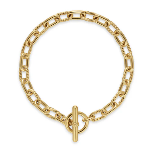 DY Madison Toggle Chain Bracelet in 18K Yellow Gold, Size Large - Image 3