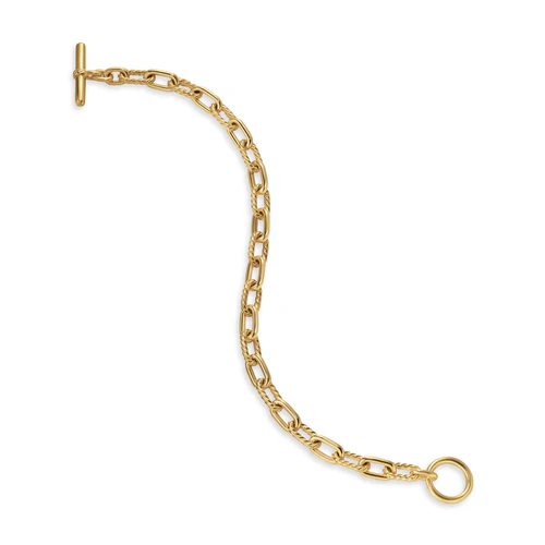 DY Madison Toggle Chain Bracelet in 18K Yellow Gold, Size Large - Image 4