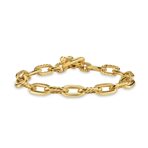 DY Madison Toggle Chain Bracelet in 18K Yellow Gold, Size Medium - Image 2