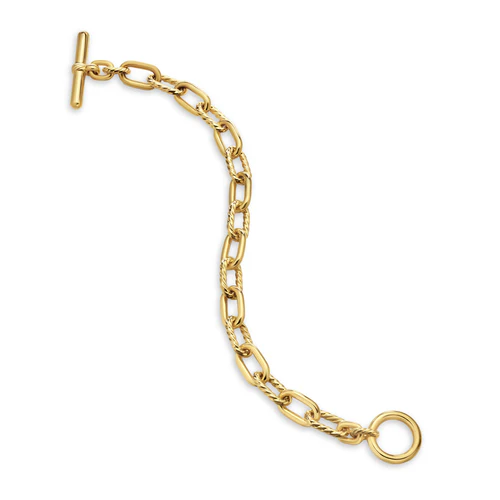 DY Madison Toggle Chain Bracelet in 18K Yellow Gold, Size Medium - Image 4