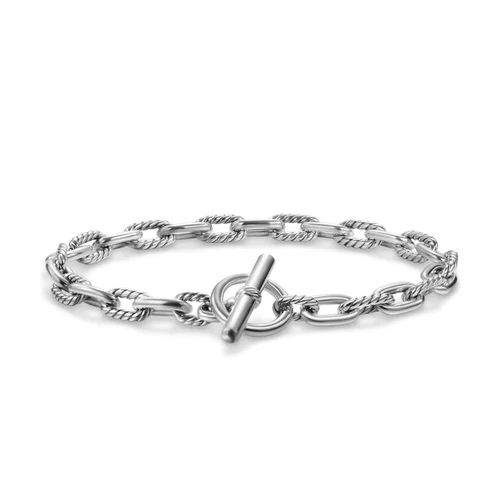 DY Madison Toggle Chain Bracelet in Sterling Silver, 5.5mm, Size Small