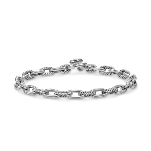 DY Madison Toggle Chain Bracelet in Sterling Silver, 5.5mm, Size Small - Image 2