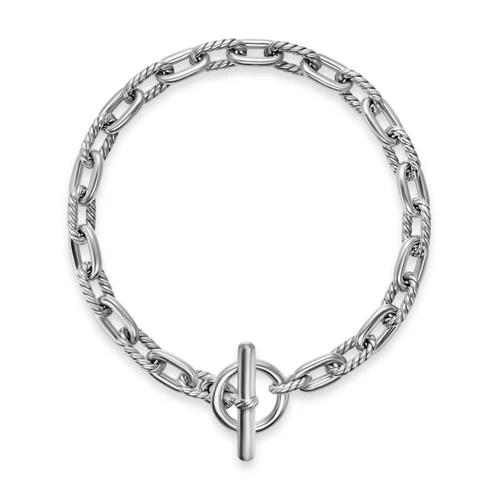 DY Madison Toggle Chain Bracelet in Sterling Silver, 5.5mm, Size Small - Image 3