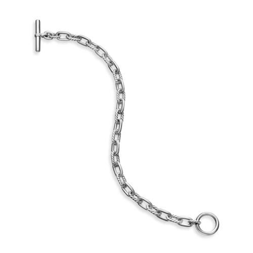 DY Madison Toggle Chain Bracelet in Sterling Silver, 5.5mm, Size Small - Image 4