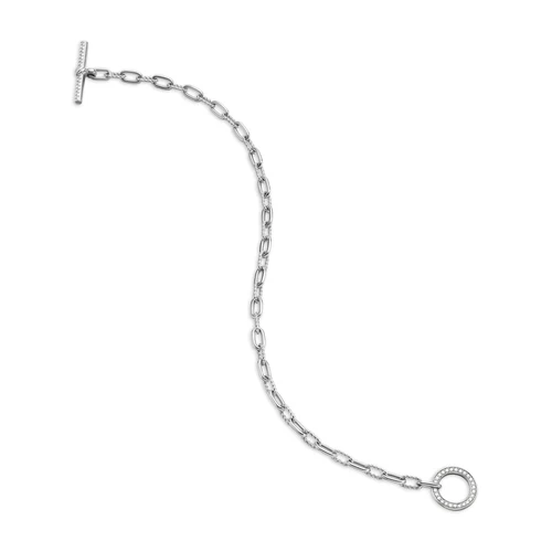 DY Madison Toggle Chain Bracelet in Sterling Silver with Diamonds, Size Small - Image 4