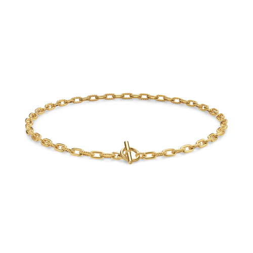 DY Madison Toggle Chain Necklace in 18K Yellow Gold, 5.5mm, 18" - Image 2