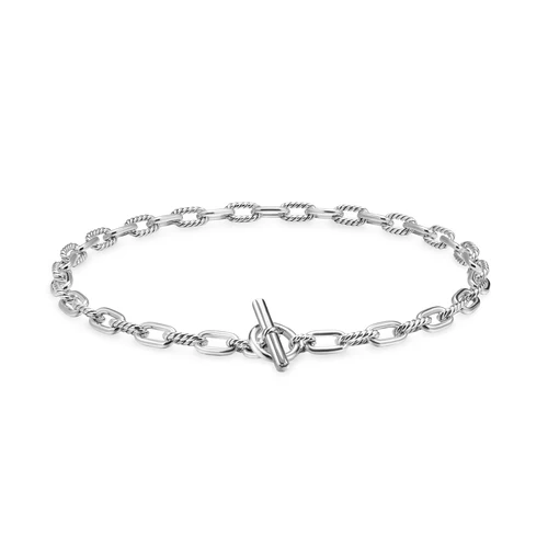 DY Madison Toggle Chain Necklace in Sterling Silver, 18" - Image 2