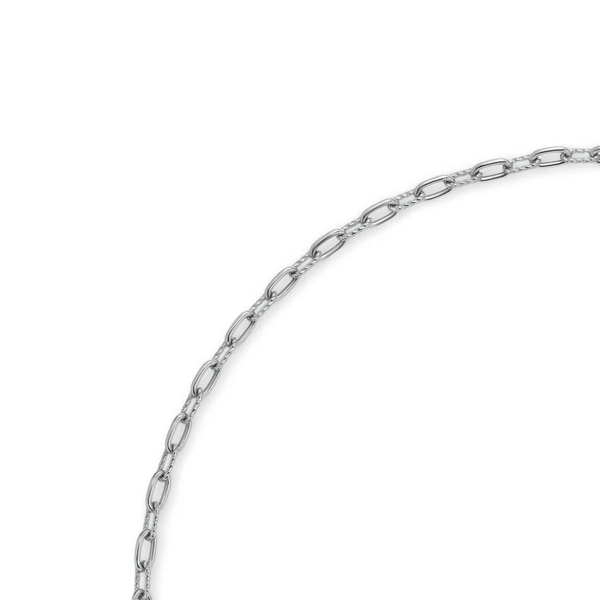 DY Madison Toggle Chain Necklace in Sterling Silver with 18K Yellow Gold, 3mm, 17" - Image 3