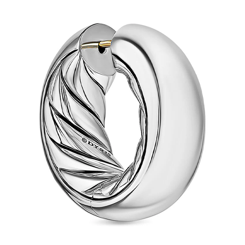 DY Mercer Hoop Earrings in Sterling Silver, 24.7mm - Image 4