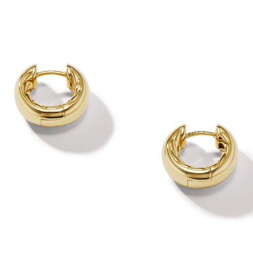 DY Mercer Micro Hoop Earrings in 18K Yellow Gold - Image 2