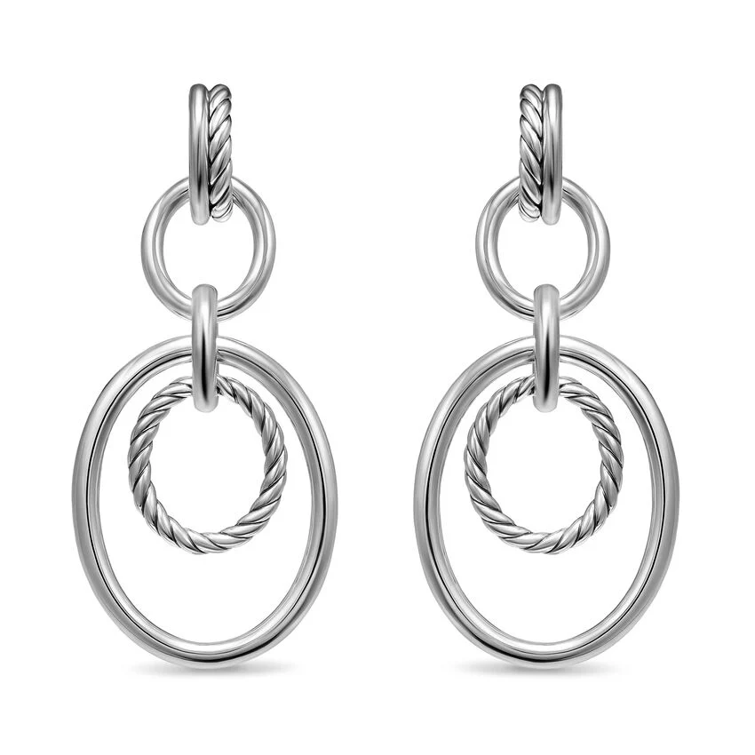 DY Mercer Mobile Drop Earrings in Sterling Silver, 65.7mm