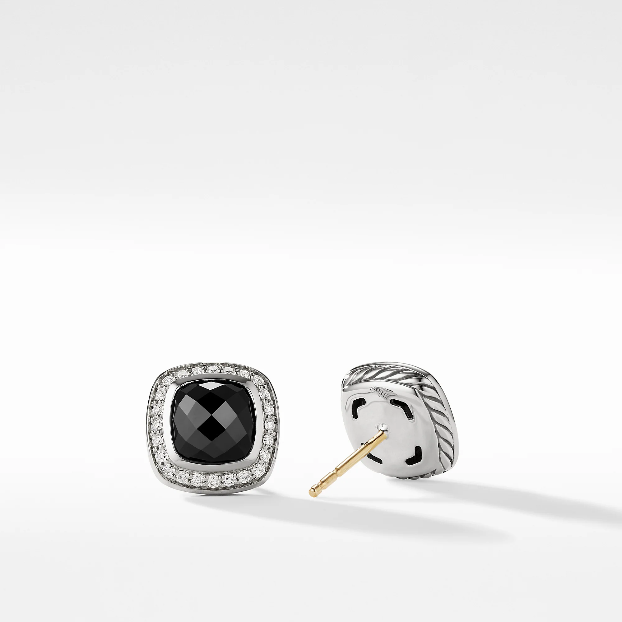 Earrings with Black Onyx and Diamonds - Image 2