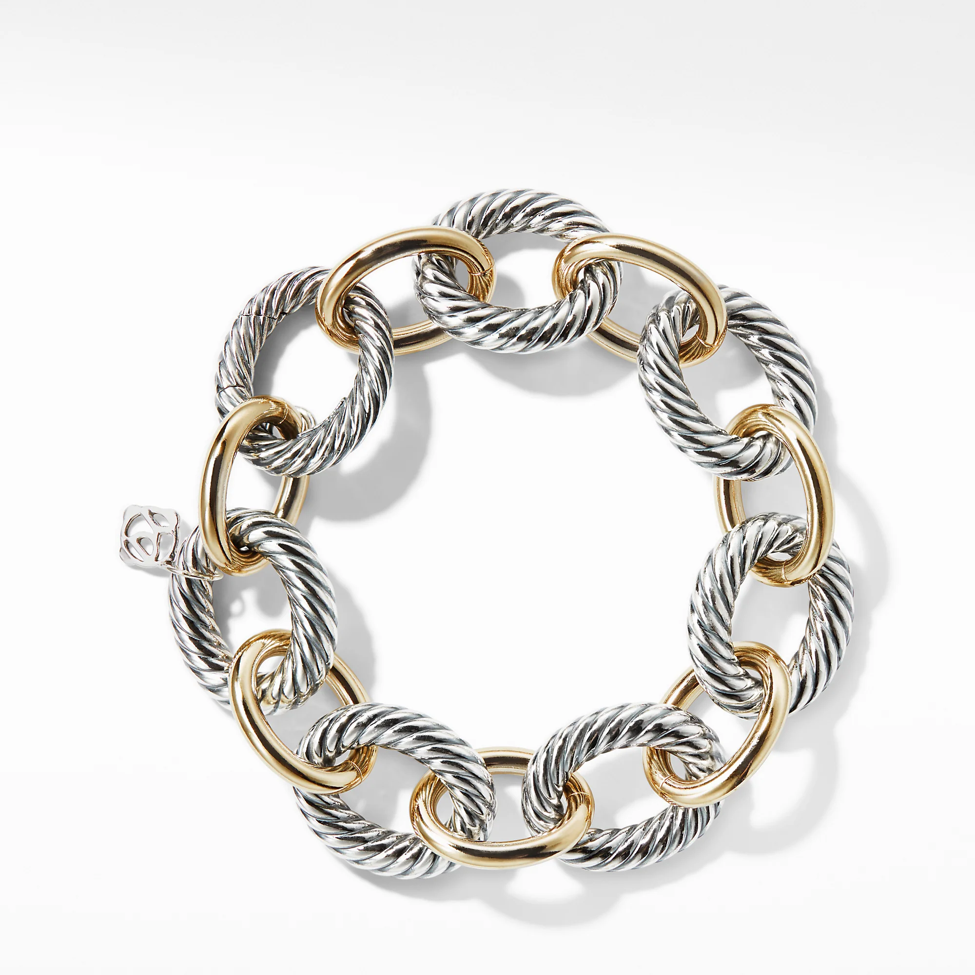 Extra-Large Oval Link Bracelet with 18K Gold, 8.75" Length - Image 2