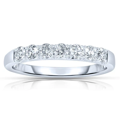 Fink's 14K White Gold 7 Stone Diamond Band