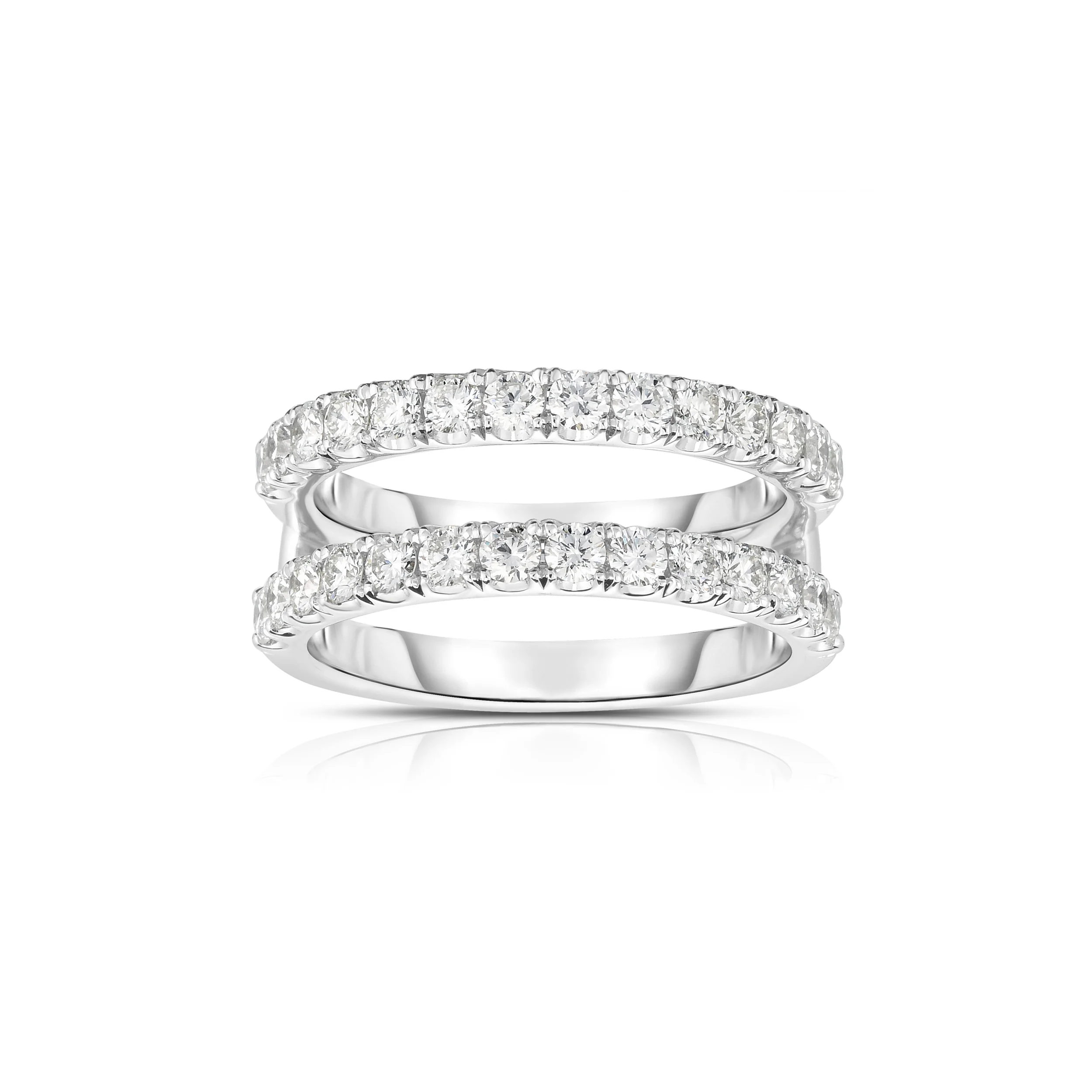 Fink's 14K White Gold Round Diamond Ring Jacket