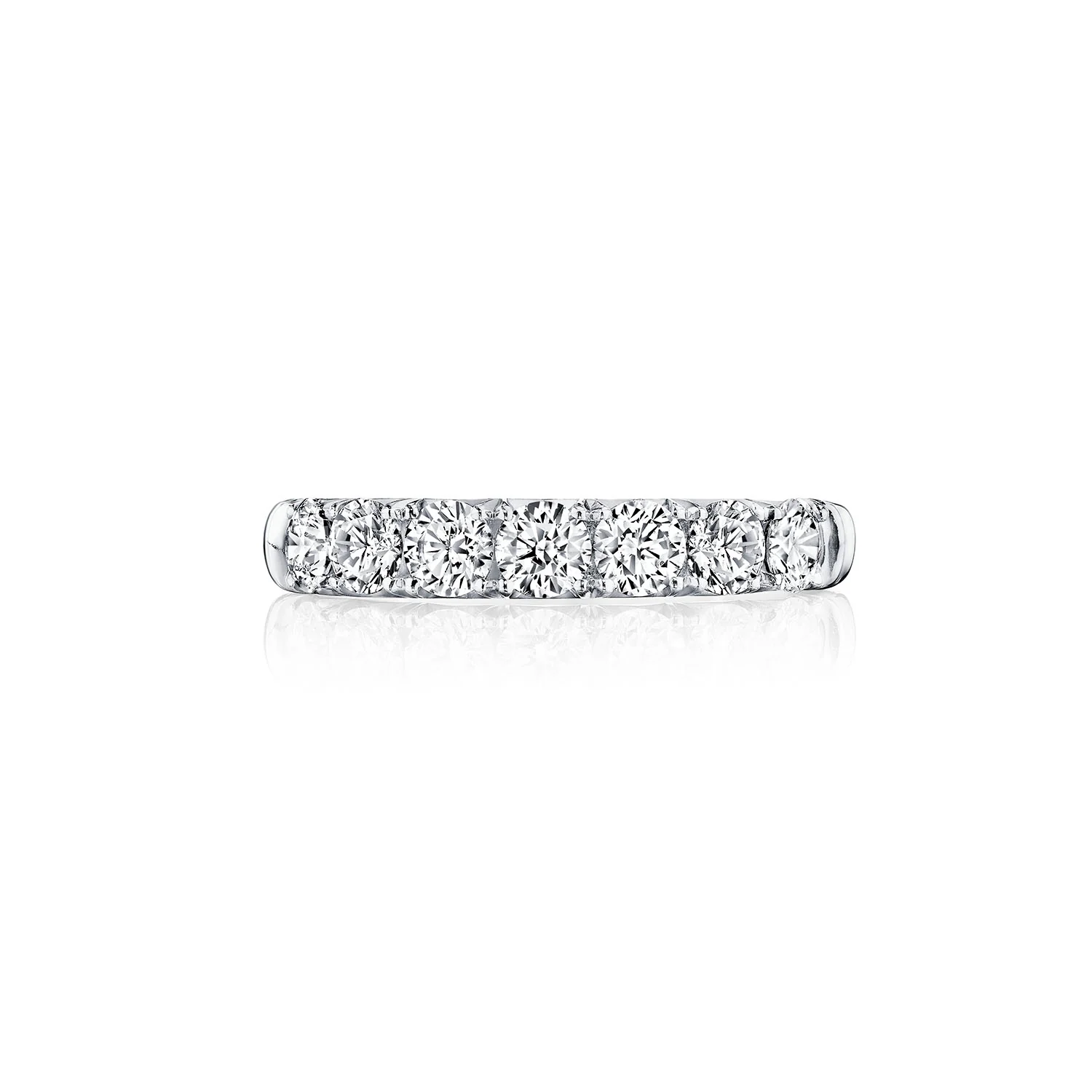 Fink's 14K White Gold Seven Stone Diamond Wedding Band