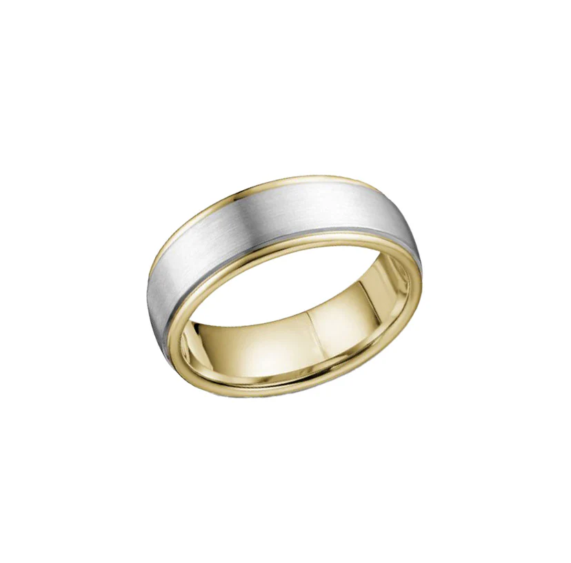 Fink's 14K Yellow and White Gold Band, 7.5mm