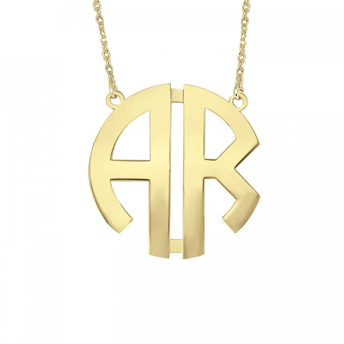 Fink's 25mm Original Two Initial Monogram Necklace