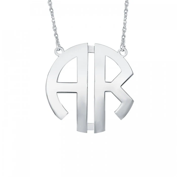 Fink's 25mm Original Two Initial Monogram Necklace - Image 2