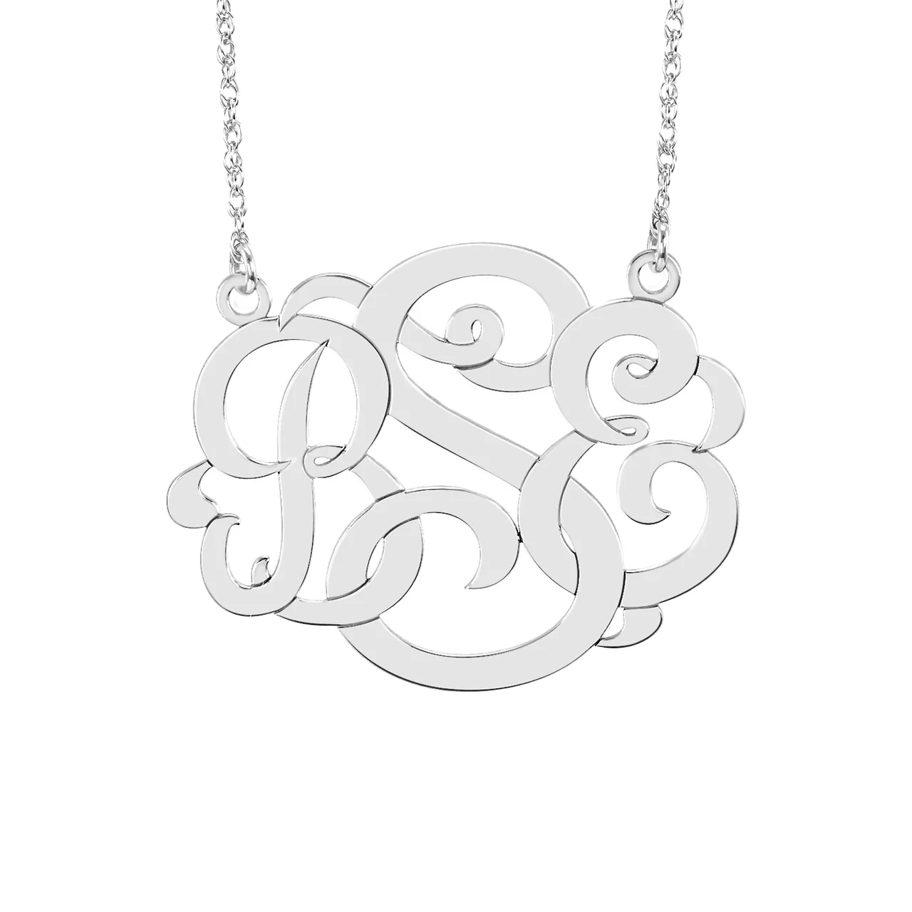 Fink's 30mm Classic Wide Monogram Necklace - Image 2
